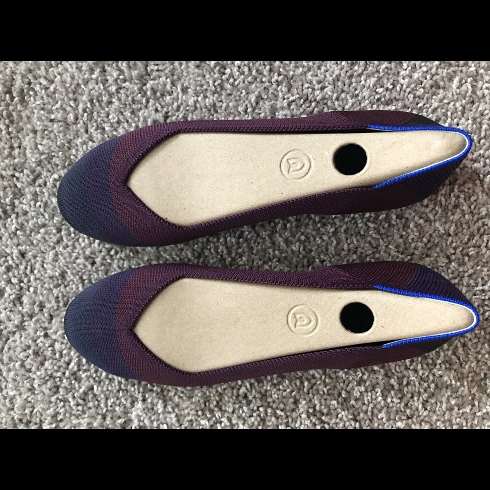 Rothy’s Blackberry cap toe flats size 7.5 EUC